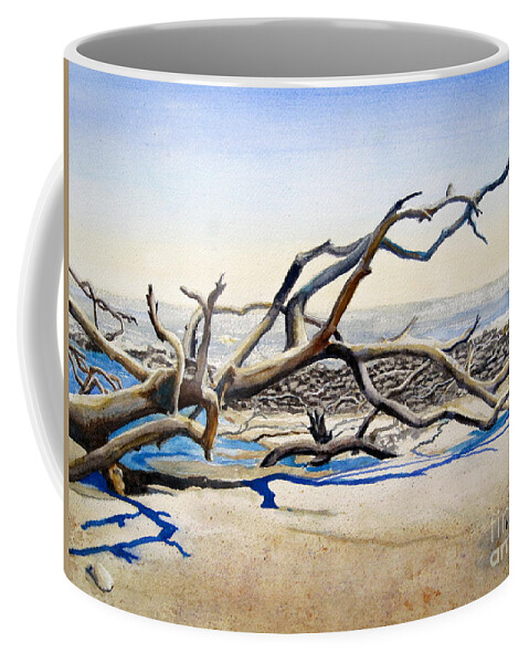 Driftwood Coffee Mug featuring the painting Driftwood by Shirley Braithwaite Hunt