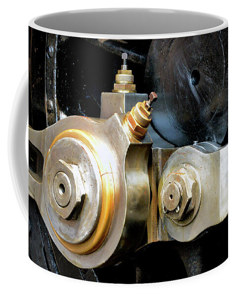 D2-rr-1798-p Coffee Mug featuring the photograph Drive wheel linkage by Paul W Faust - Impressions of Light