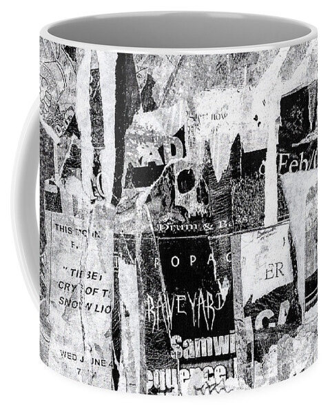 Skull Coffee Mug featuring the mixed media Drum and Bass by Roseanne Jones