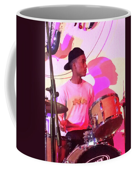 Jose C Sanchez Coffee Mug featuring the photograph Drummer by Jessica Levant
