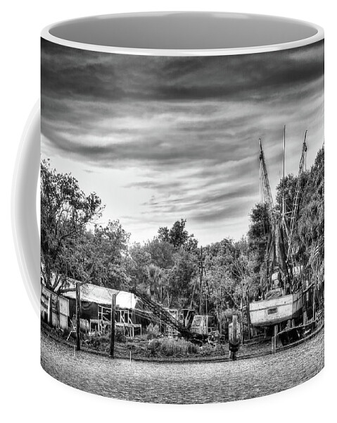 Dry Coffee Mug featuring the photograph Dry Dock - St. Helena Shrimp Boat by Scott Hansen