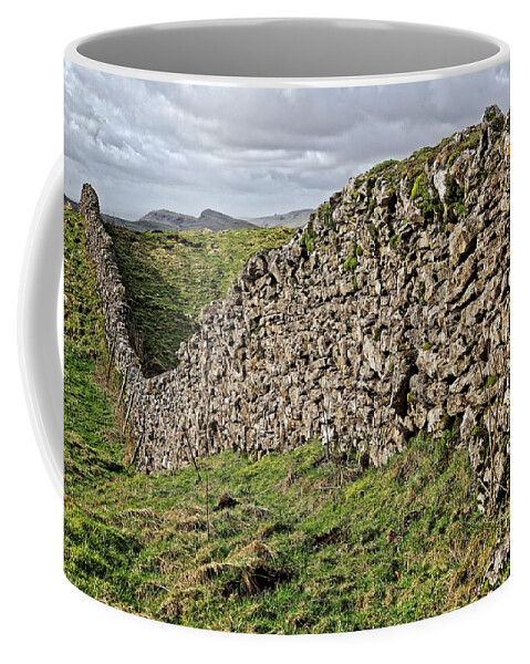 Yorkshire Dales Coffee Mug featuring the photograph Dry Stone Wall in the Yorkshire Dales by Martyn Arnold