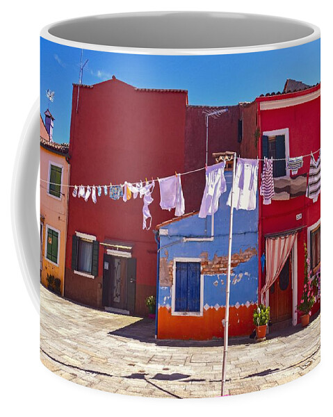 Burano Coffee Mug featuring the photograph Drying Time by Shannon Kelly