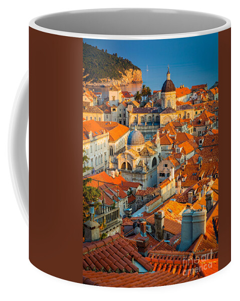 Adriatic Coffee Mug featuring the photograph Dubrovnik Sunset by Inge Johnsson