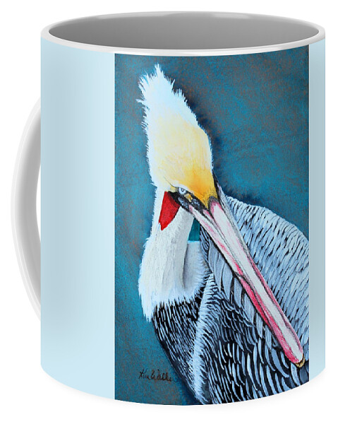 Pelican Coffee Mug featuring the painting Dude 3 Watercolor by Kimberly Walker