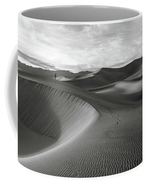 Death Valley National Park Coffee Mug featuring the photograph Dunes Bw by Jonathan Nguyen