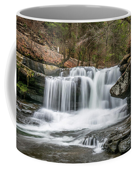 Dunloup Creek Falls Coffee Mug featuring the photograph Dunloup Creek Falls by Chris Berrier