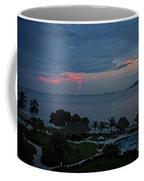 Panama Coffee Mug featuring the photograph Dusk at Panama Bay by Bob Hislop