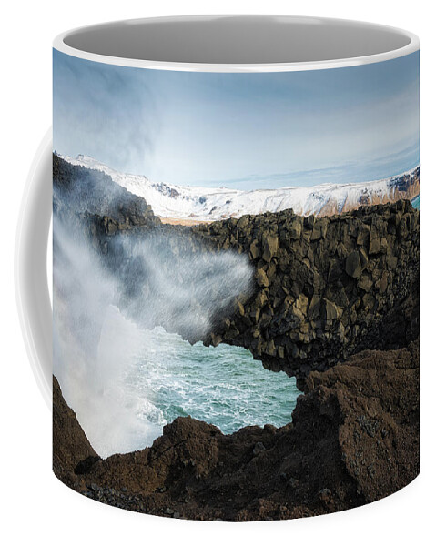 Dyrholaey Coffee Mug featuring the photograph Dyrholaey Rock Arch Iceland by Matthias Hauser