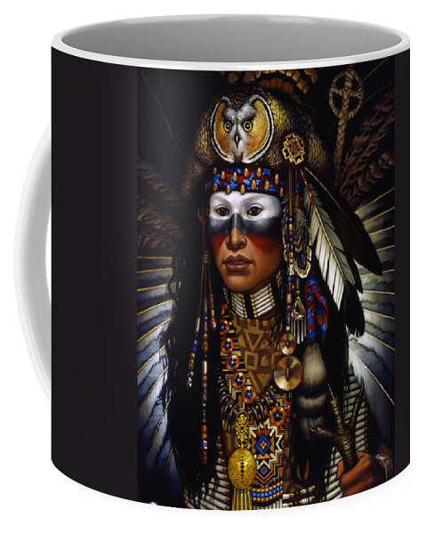Indian Coffee Mug featuring the painting Eagle Claw by Jane Whiting Chrzanoska
