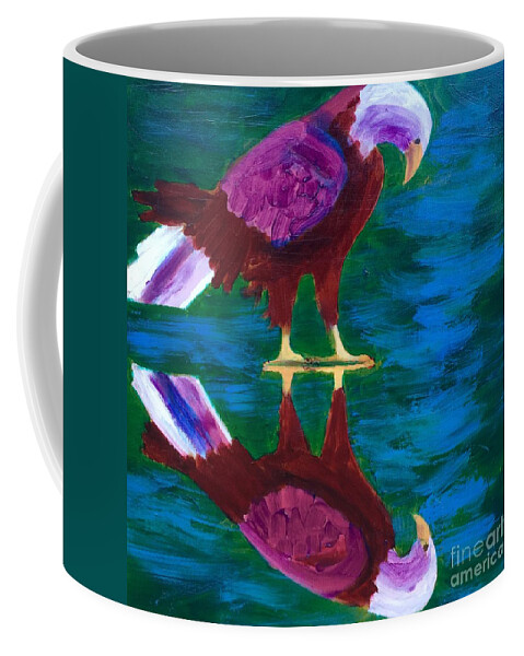 Art Portfolio Coffee Mug featuring the painting Eagle by Donald J Ryker III