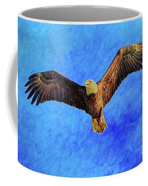 Eagle Coffee Mug featuring the painting Eagle Strength and Spirit by Deborah Benoit