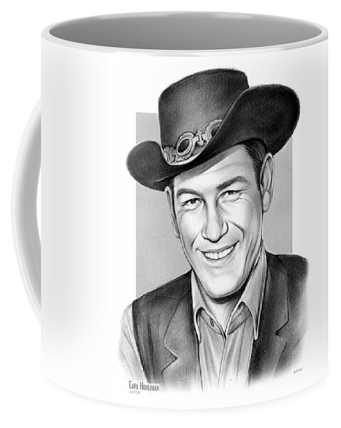 Earl Holliman Coffee Mug featuring the drawing Earl Holliman by Greg Joens