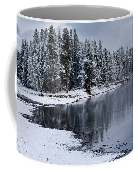 Yellowstone Coffee Mug featuring the photograph Early Fall Storm in Yellowstone by Sandra Bronstein
