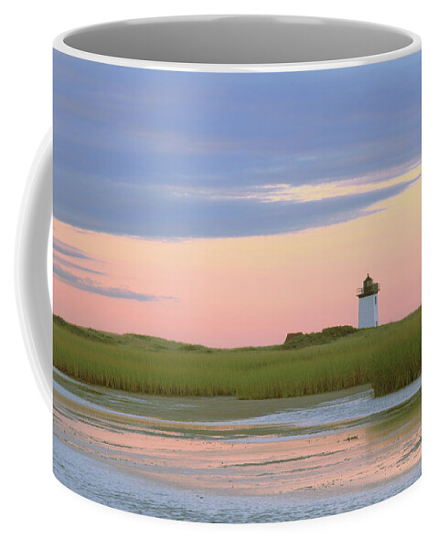 Early Coffee Mug featuring the photograph Early Light at Wood End Light by Roupen Baker