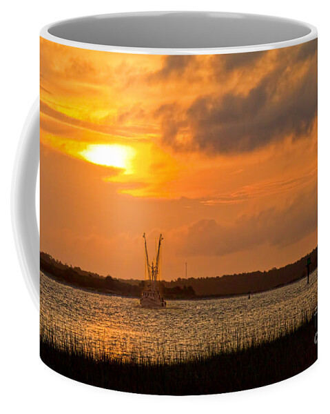 Early Morning Catch Coffee Mug featuring the photograph Early Morning Catch by Jemmy Archer