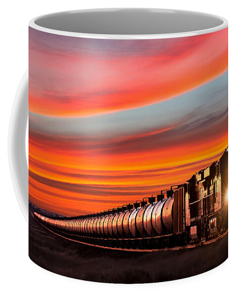 Train Coffee Mug featuring the photograph Early Morning Haul by Todd Klassy