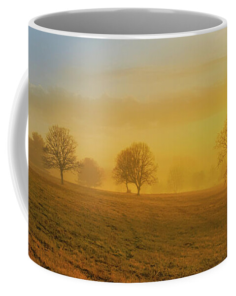 Early Morning Winter Fog Coffee Mug featuring the digital art Early Morning Winter Fog by Randy Steele