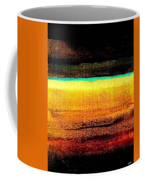 Viva Coffee Mug featuring the painting Earth Stories Abstract by VIVA Anderson