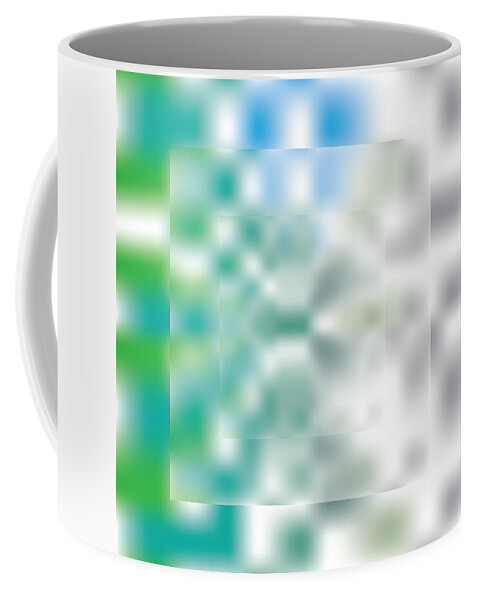Blue Coffee Mug featuring the digital art EarthBox by Kevin McLaughlin