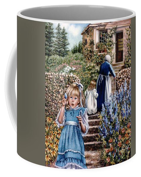 Children Coffee Mug featuring the painting Easter Egg by Marie Witte