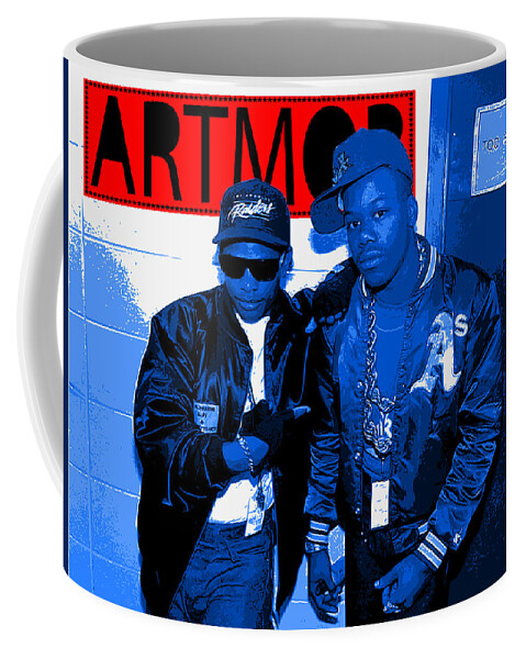 Hip Hop Coffee Mug featuring the digital art Easy E Too Short by Jason Aldridge