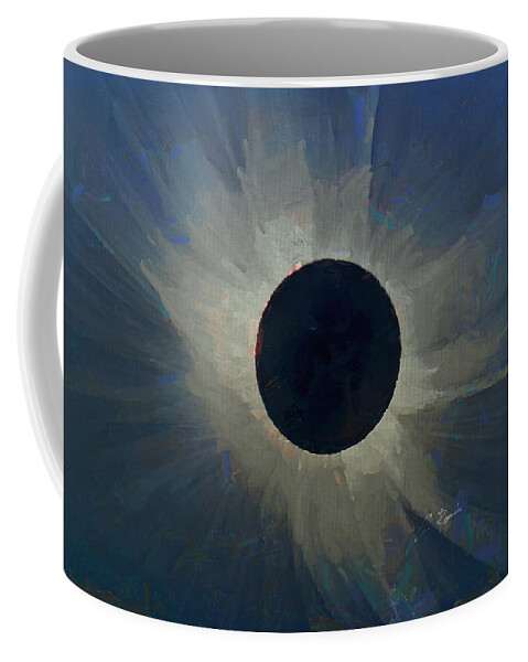 Eclipse Coffee Mug featuring the digital art Eclipse 2017 by Charlie Roman