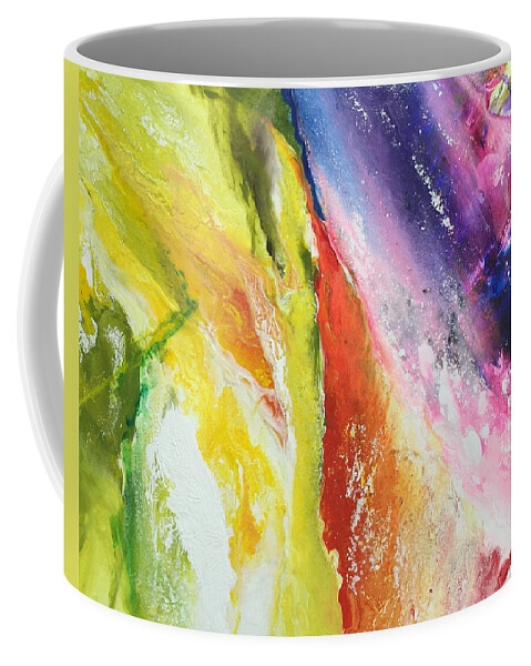 Abstract Coffee Mug featuring the painting Ecstatic by Linda Bailey