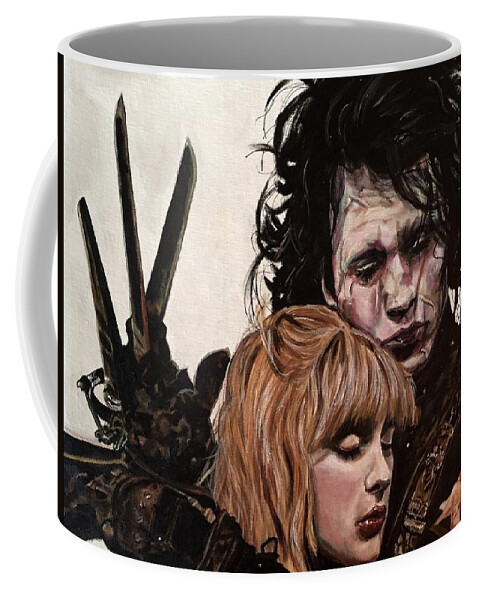 Portrait Coffee Mug featuring the painting Edward and Kim by Joel Tesch