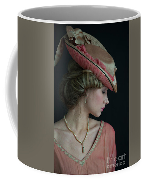 Edwardian Coffee Mug featuring the photograph Edwardian Woman Wearing A Hat by Lee Avison