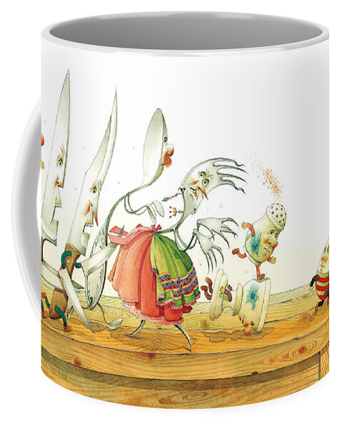 Eggs Easter Liberty Coffee Mug featuring the painting Eggs Liberty by Kestutis Kasparavicius