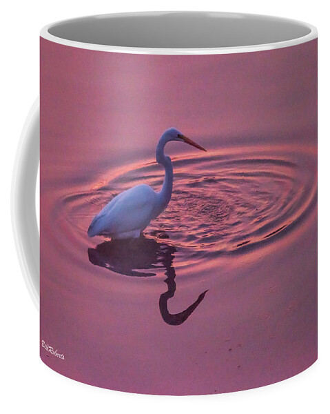 Central California Coast Coffee Mug featuring the photograph Egret In the Pink I by Bill Roberts