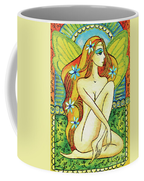 Egyptian Goddess Coffee Mug featuring the painting Egyptian Fairy I by Eva Campbell