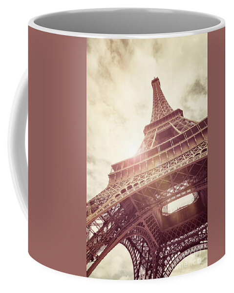 Eiffel Coffee Mug featuring the photograph Eiffel Tower in sunlight by Jane Rix
