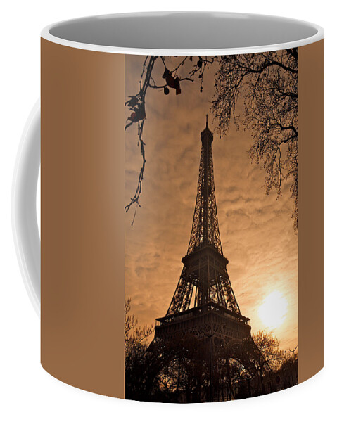 Lawrence Coffee Mug featuring the photograph Eiffel Tower Sunset by Lawrence Boothby