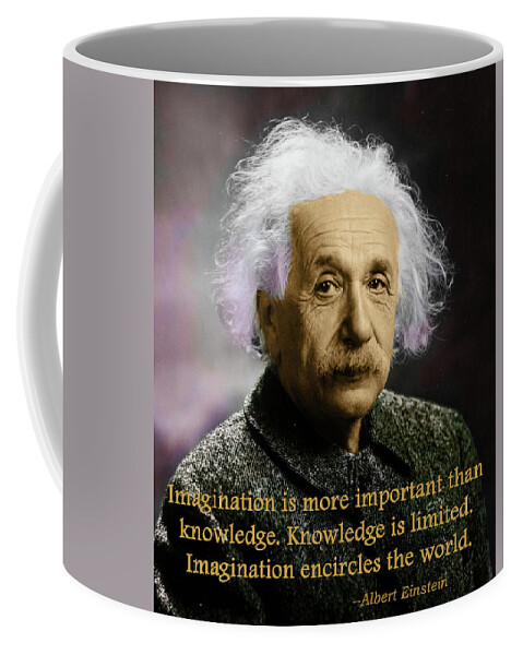 Einstein Coffee Mug featuring the photograph Einstein on Imagination by C H Apperson