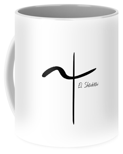 Prophetic Coffee Mug featuring the mixed media El Shaddai by Jessica Eli
