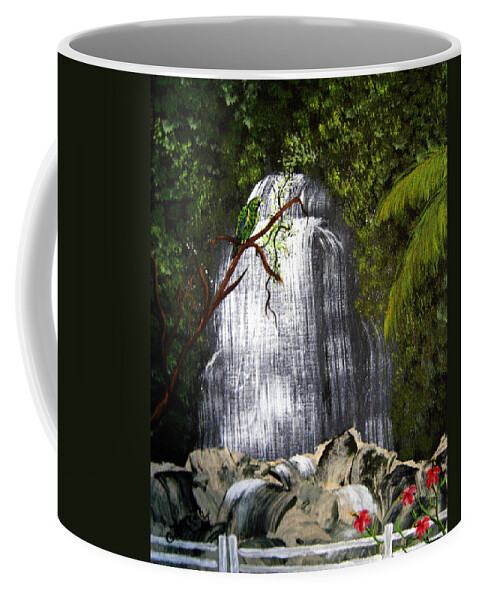 Puerto Rico Rain Forest Coffee Mug featuring the painting El Yunque by Gloria E Barreto-Rodriguez