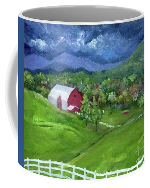 Barn Coffee Mug featuring the painting Elaida Home by Anne Marie Brown