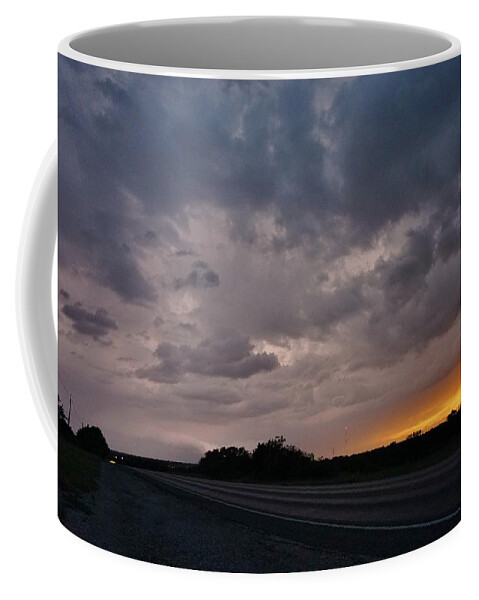 Storm Coffee Mug featuring the photograph Electrified Skies by Ed Sweeney