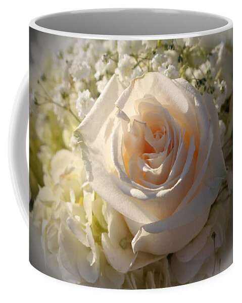 Rose Coffee Mug featuring the photograph Elegant White Roses by Cynthia Guinn