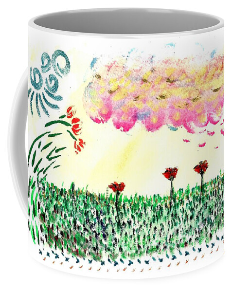 What Get For Coffee Mug featuring the painting Elements by Corinne Carroll