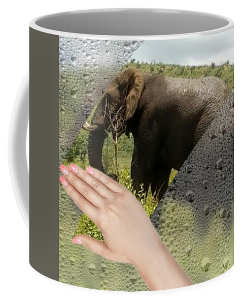 Elephant Coffee Mug featuring the digital art Elephant 2 by Vijay Sharon Govender