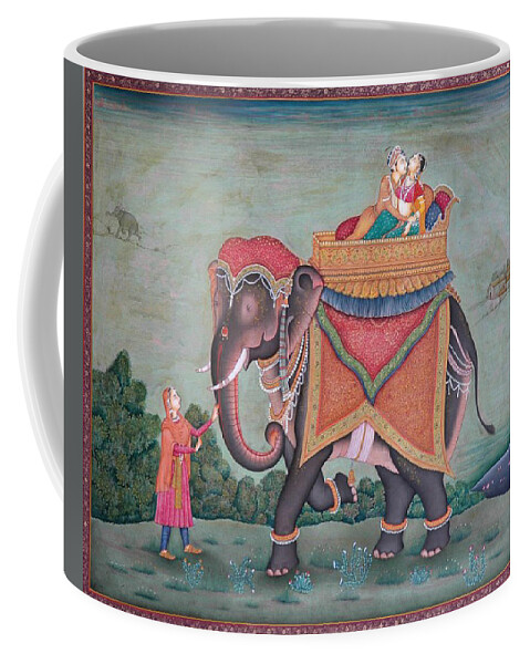 Elephant Animal Ride Royal King Queen Love Romance India Coffee Mug by R  Verma - Pixels