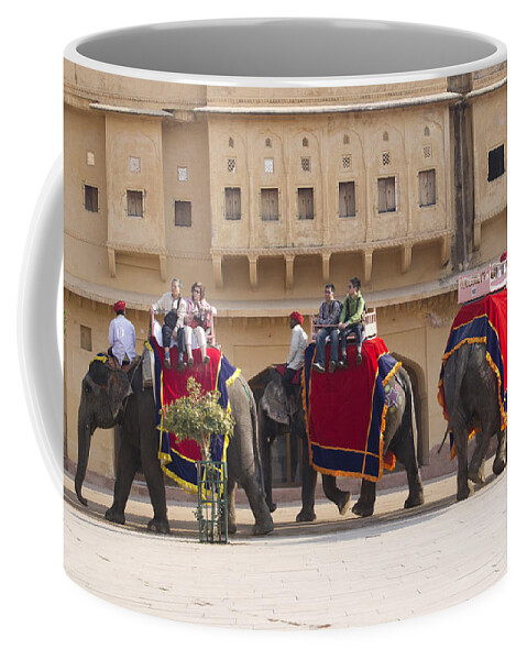 Elephant Coffee Mug featuring the photograph Elephant Ride 2 by Elena Perelman