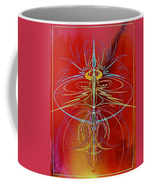 Rich Mullins Coffee Mug featuring the painting Elijah's Whirl Wind by Alan Johnson