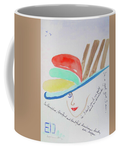 Pygmalion Coffee Mug featuring the drawing Eliza Doolittle by Roger Cummiskey