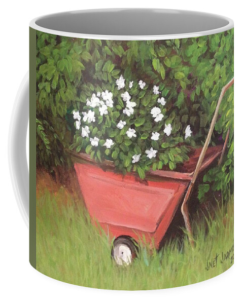 Flowers Coffee Mug featuring the painting Eloise's Garden Cart by Jeanette Jarmon