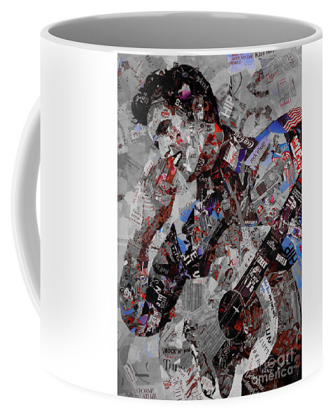 Elvis Presley Coffee Mug featuring the digital art Elvis Presley Collage by Gull G