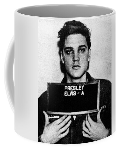 Elvis Presley Coffee Mug featuring the painting Elvis Presley Mug Shot Vertical 1 Wide 16 By 20 by Tony Rubino